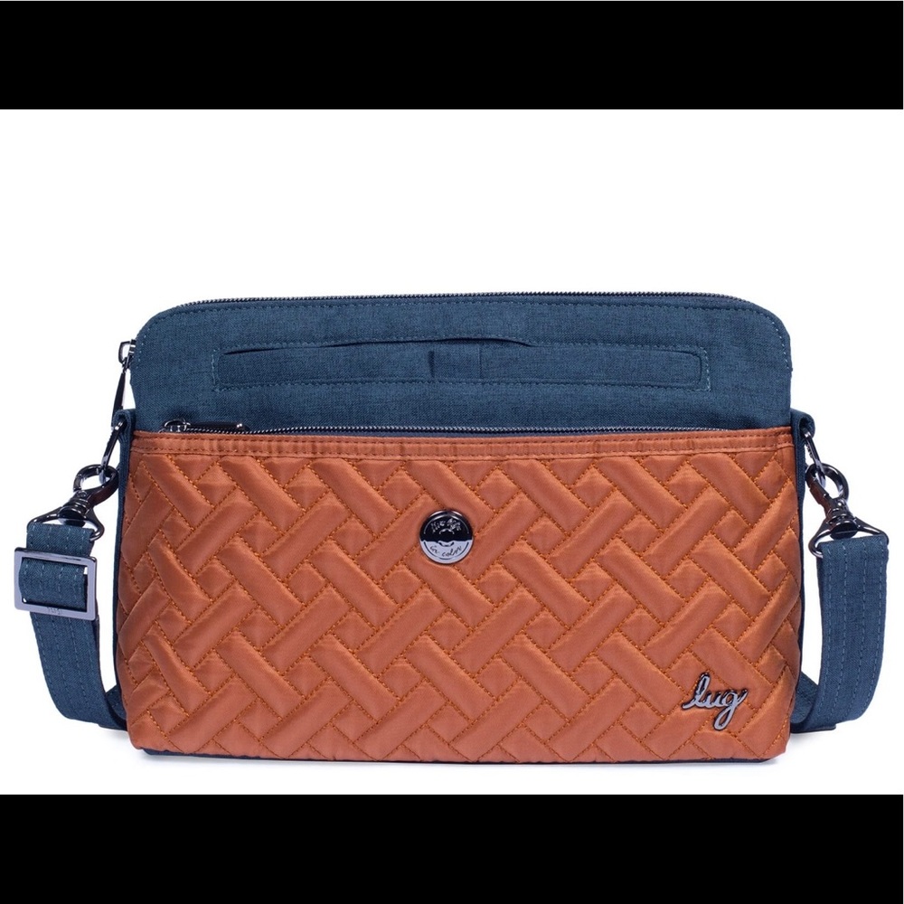 Lug Pirouette Crossbody / Beltbag in Copper and Indigo